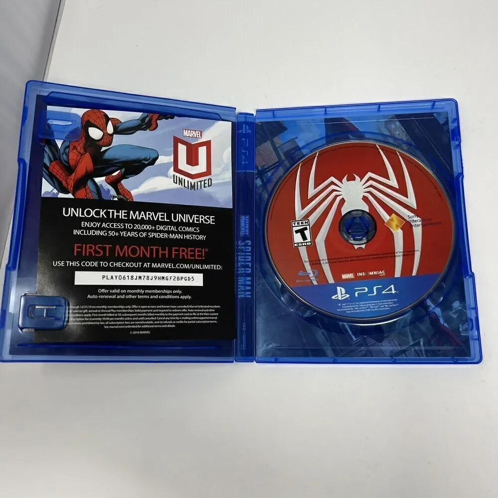Marvel Spider-Man (Sony PlayStation 4 PS4, 2018) Tested Works
